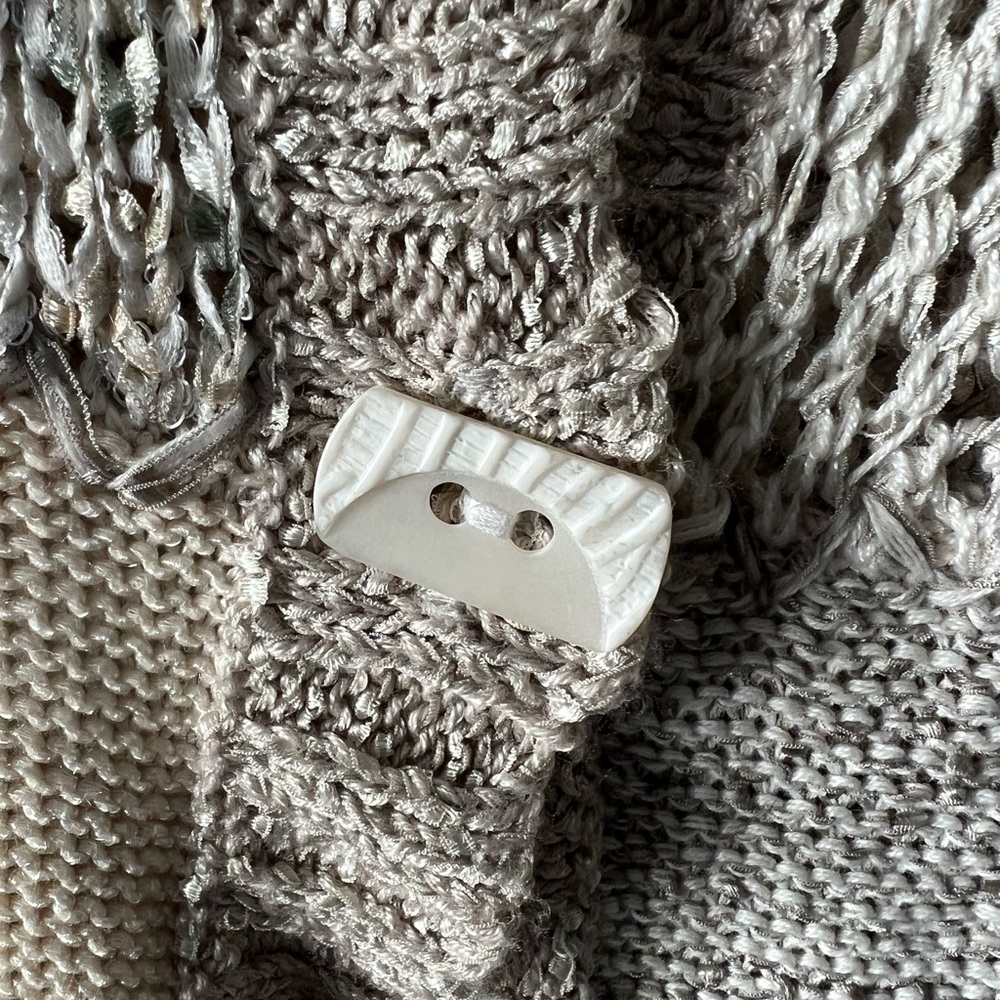 Anthropologie Curio Patchwork Button Front Knit C… - image 5